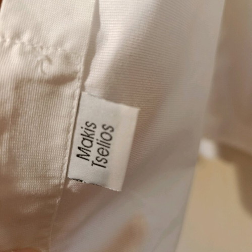 Makis Tselios Fashion men's white shirt like new, slim fit