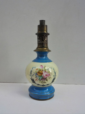 Fuel lamp porcelain French with bronze mechanism