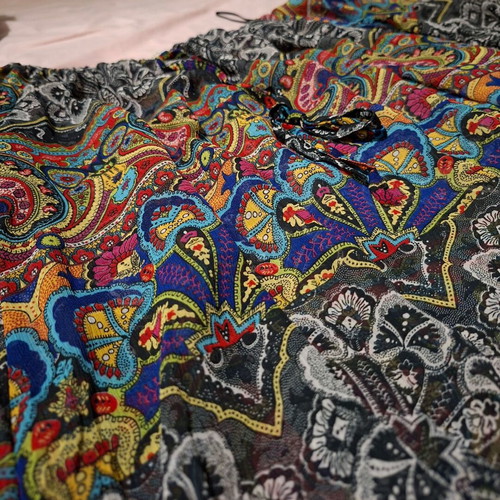 BSB Collective women's blouse used, colorful, lightweight with 3/4 sleeves