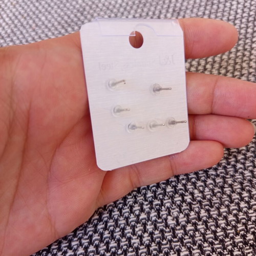 Set of 3 new stainless steel earrings with tree of life design