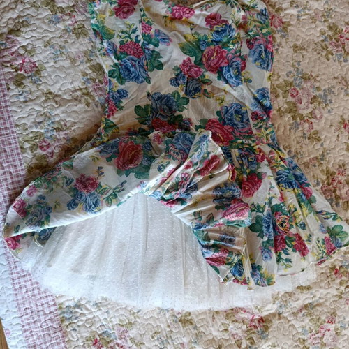 Floral summer dress with tulle like new