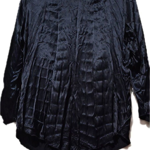 Satin blouse new, loose with pressed design, size L