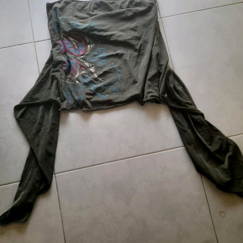 Y2K original strapless top in khaki like new