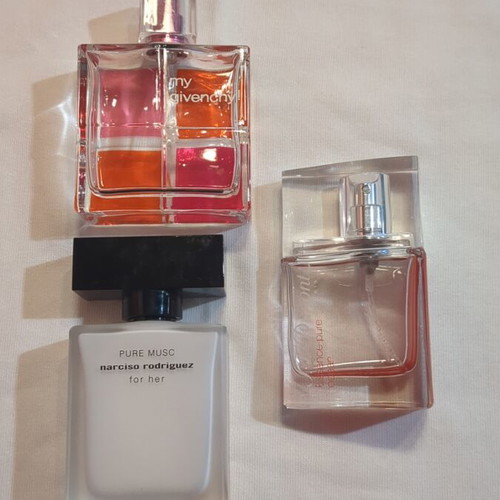 Perfume bottles like new, My Givenchy 50ml, Narciso Rodriguez 50ml, S.T.Dupont 30ml
