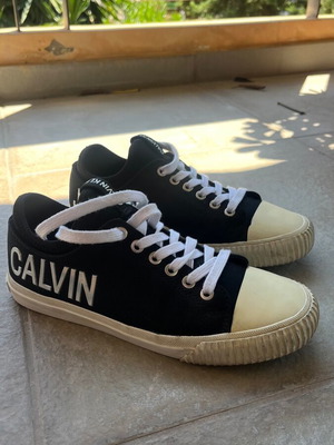 Calvin Klein Jeans shoes used, size 38, black and white