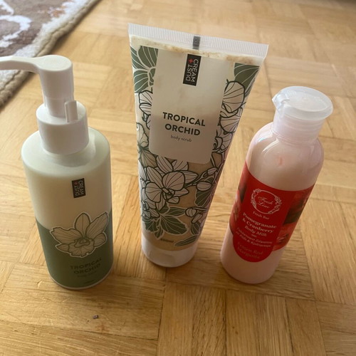 Fresh Line beauty products new, body milk, body scrub, body lotion