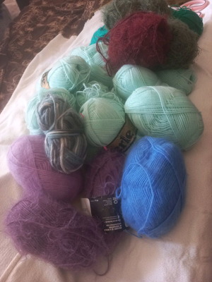 Νήμα πλεξίματος σαν καινούργιο, πακέτο με πολλά τεμάχια