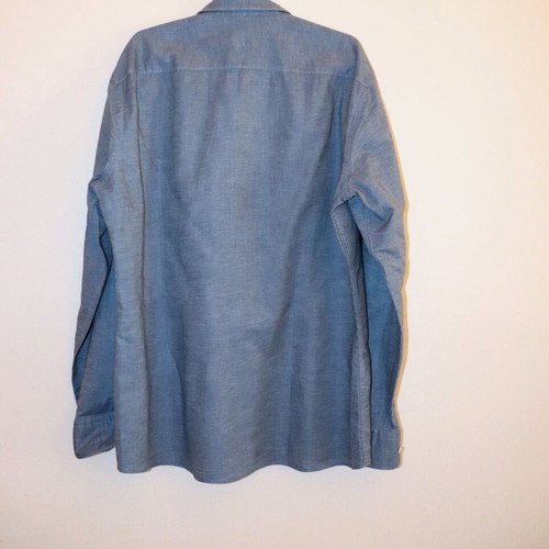 Boss Slim Fit Organic Cotton Blue Shirt, M