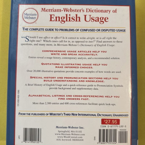 Merriam-Webster's Dictionary of English Usage like new