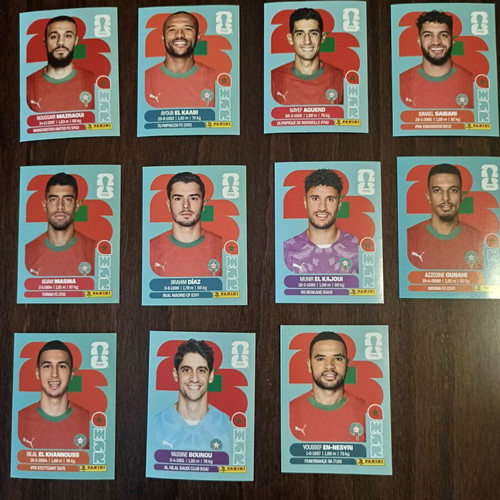 Panini World Cup 2026 Morocco Team Stickers new