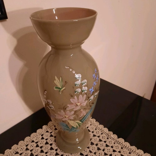 Antique hand-painted vase used, height 29 cm