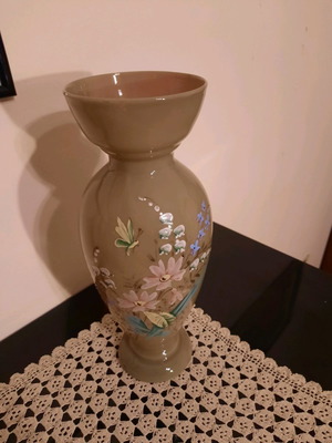 Antique hand-painted vase used, height 29 cm