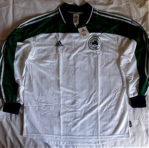 Φανέλα ποδοσφαίρου Παναθηναϊκός 2000 - 2001, Adidas, λευκή, μέγεθος Large