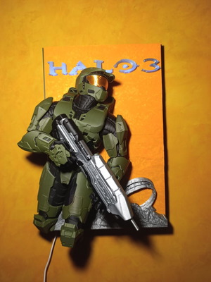 Halo 3 3D φωτιζόμενο επιτοίχιο poster με Master Chief LED gaming διακόσμηση
