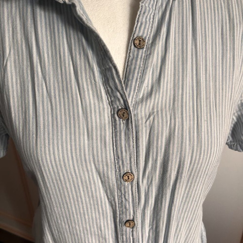 Pull & Bear shirt size S 36 8 like new, white and turquoise