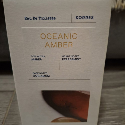 Korres Oceanic Amber Eau De Toilette 50ml men's fragrance, unopened