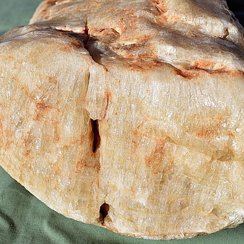 Stalagmitic calcite large sample possibly part of stalagmite-stalactite