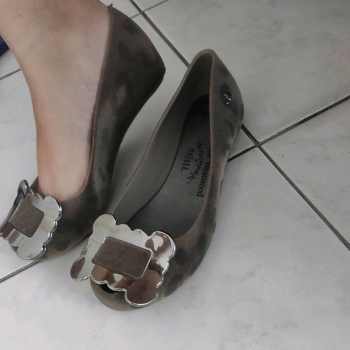 Vivienne Westwood Anglomania + Melissa - New Ballerina flats ballet new leopard velvet
