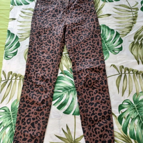 Stradivarius animal print denim pants used