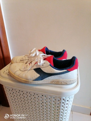 Diadora Sneakers white with blue and red details like new, size 43