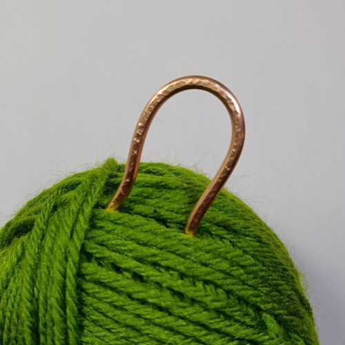 Wavy Hair Fork handmade, new, copper, 12 cm