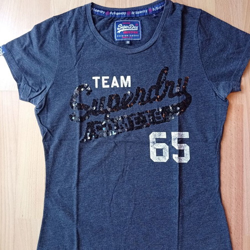 Superdry Women's T-shirt size M like new, black and gray
