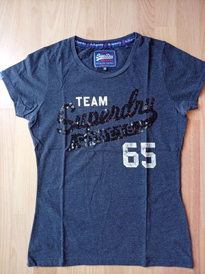 Superdry Women's T-shirt size M like new, black and gray