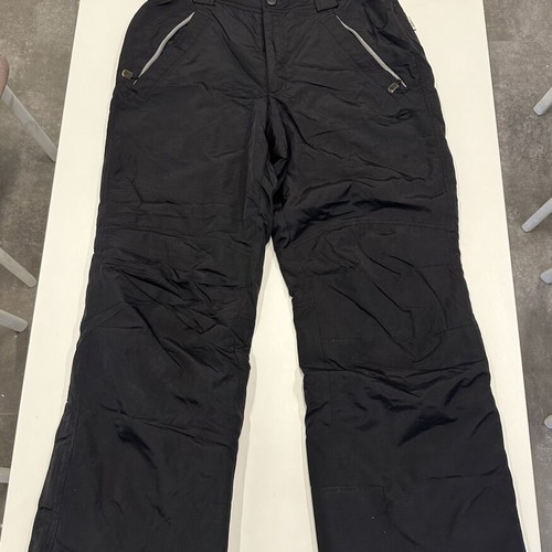 Etirel unisex ski pants, black, size Large, zipper pocket