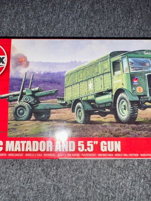 Airfix AEC Matador and 5.5inch Gun model kit like new