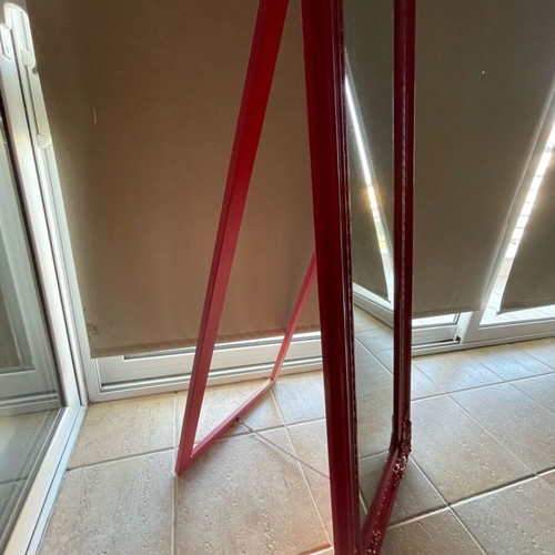 Kare design floor mirror used, red
