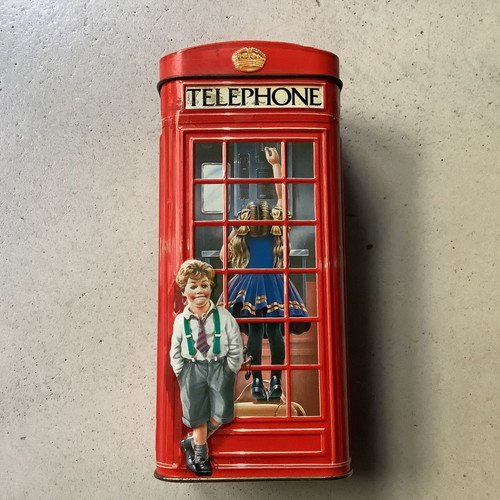 Vintage money box used, telephone kiosk design