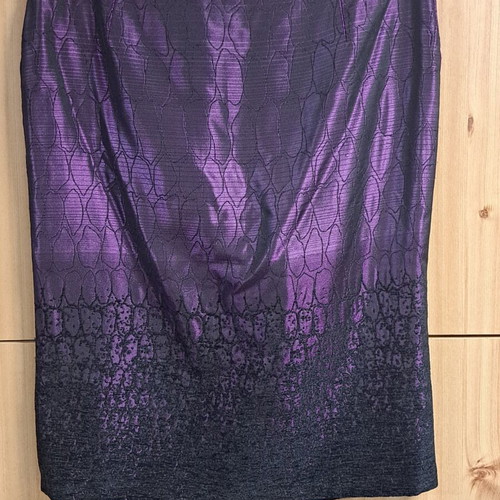 Alyce designs purple and black skirt with elegant pattern