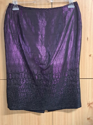 Alyce designs purple and black skirt with elegant pattern