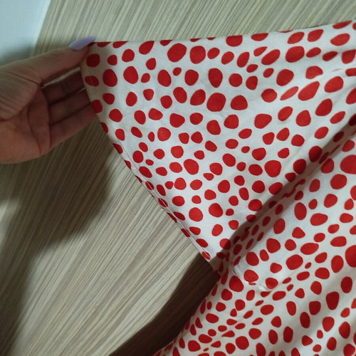 Yas polka dot wrap dress like new, above knee length, red beige