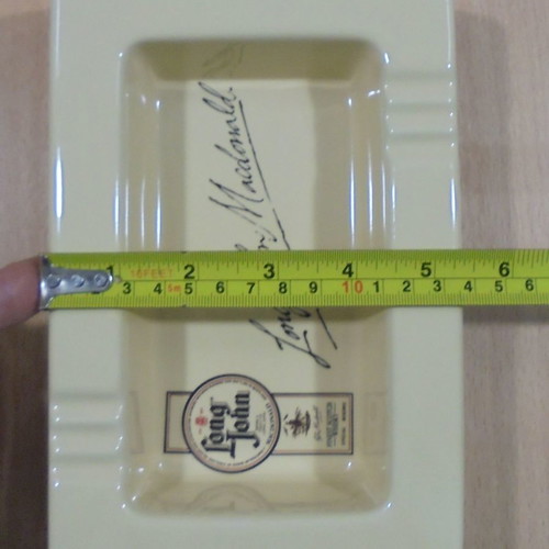 Long John McDonald scotch whisky old promotional ceramic ashtray used