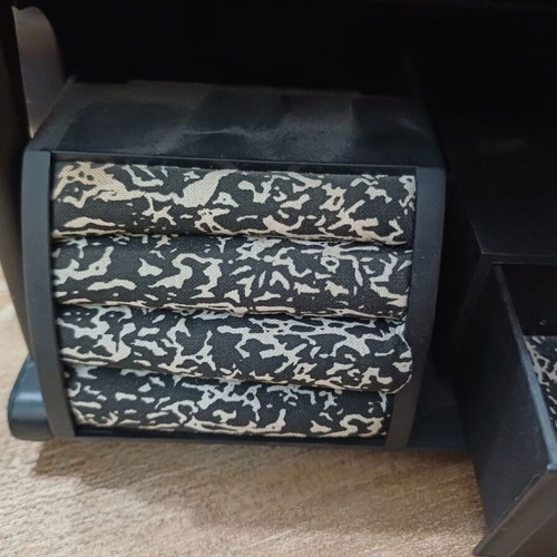 Piano music box used with compartments for small jewelry plastic