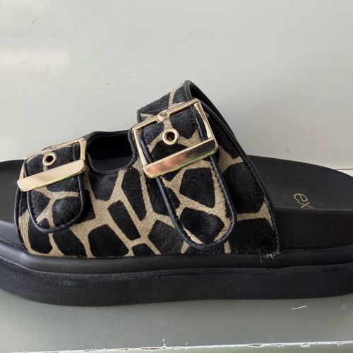 Exe Mule Leather Women's Slippers Size 37 New Black