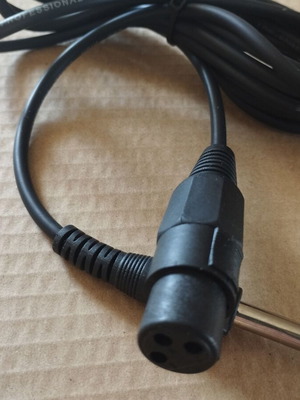 CES Microphone Cable 3.5m new, TS 6.35mm to XLR 3-pin female plug