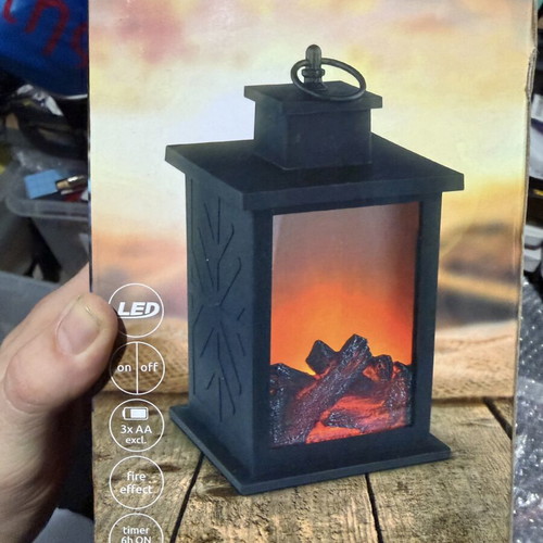 LED lantern with flame effect TH-797 decorative light