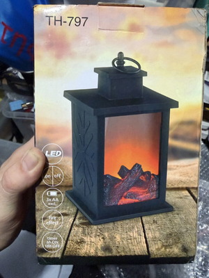 LED lantern with flame effect TH-797 decorative light