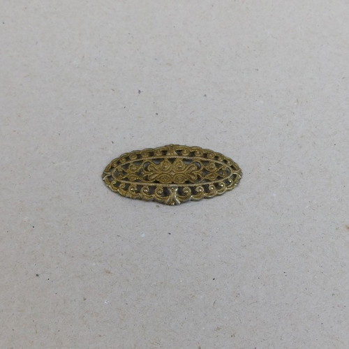 Embossed oval metal furniture decoration