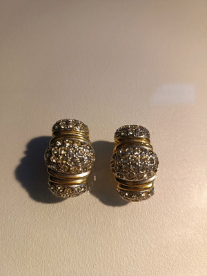 Σκουλαρίκια faux bijoux σε άριστη κατάσταση, χρυσαφί και ασημί
