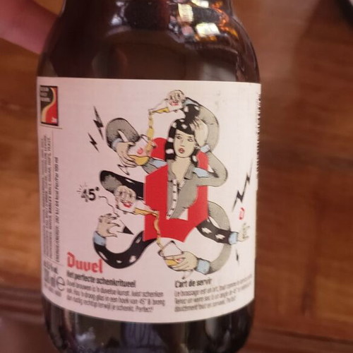 Duvel beer bottles used, set of 2, collectible
