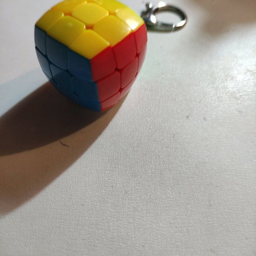 Mini cube keychain new made of durable plastic