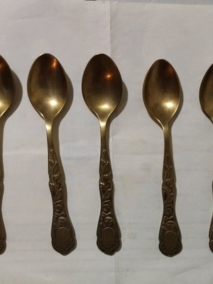 Brass teaspoons used, pack of 5