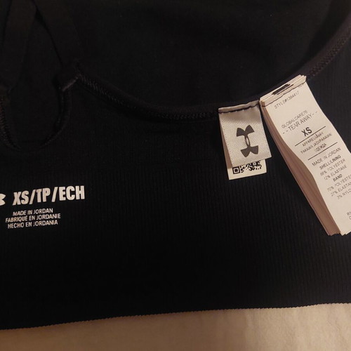 Under Armour black sports top, size XS