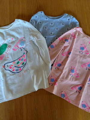 Marks & Spencer long-sleeve shirts for girl 4-5 years like new, set of 3