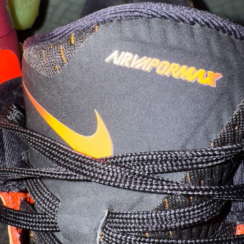 Nike Air VaporMax CS Total Crimson used, size 44, black and orange