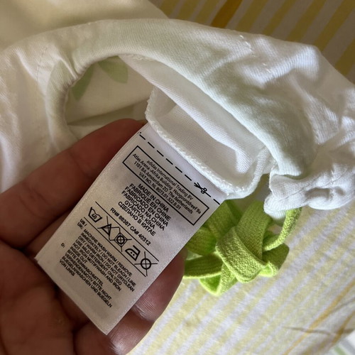 Adidas cotton shirt like new, white and green, sizes M and L