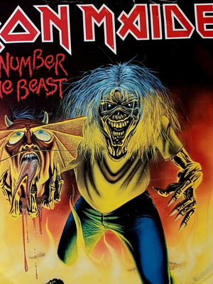 The Number of the Beast 7" red vinyl used, metal